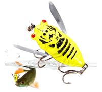 Cicala attira per la | Durevole Fishing Lures con dettagli realistici | Esca dura cicale con movimento realistico per bassi, panfish | lago d'acqua fiume stagno