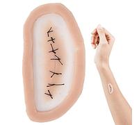 Cicatrici Spaventose Ferite Finte Cicatrice Cicatrice Riutilizzabile Silicone Soft Trucco per il Costume Televisivo di Halloween con un Effetto Altamente Simulazione per gli