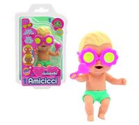 Cicciobello Amicicci, Bambino con espressioni divertenti, serie spiaggia, occhiali cambiano colore e accessori, modelli casuali, giocattolo per bambini dai 3 anni, GIOCHI PREZIOSI, CC040