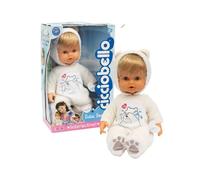 Cicciobello - Cutie Bear Bambola Interattiva Con Funzione Pianto E Tutina Bianca Ad Orsetto, Alta 42 Cm, Smette Di Piangere Con Il Ciuccio, Gioco Educativo Per Bambini 2+
