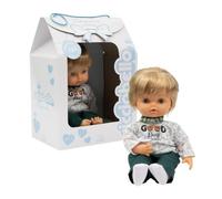 Cicciobello - Elegance Bambola Soft Alta 30 Cm, Doll Vestita Con Pantatalone E Felpa Bianca Con Colletto Camicia E Immagine Orsetto, Gioco Educativo Per Bambini 2+, Pile Non Necessarie