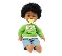 Cicciobello My Friends, Bambola Interattiva Altezza 42 cm, Giochi Bambini 2 anni, Cicciobello Classico con Ciuccio, Vestitino Dettagliato e Capelli Spazzolabili, Afro
