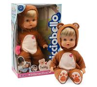 Cicciobello Teddy Bear - Bambola Alta 42 Cm Interattiva,Indossa Tutina Da Orsetto E Piange Davvero, Include Ciuccio, Per Bambini A Partire Dai 2 Anni