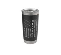Cicerone, Illinois, bandiera americana Bicchiere termico in acciaio inox doppia parete