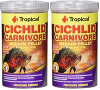 Cichlid Carnivore Medium Pellet 500ml / 180g - Mangime Altamente proteico con astaxantina per Ciclidi carnivori (Confezione da 2)