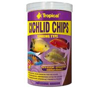 CICHLID CHIPS 1000ML 520G MANGIME ALTO CONTENUTO PROTEICO PER CICLIDI PESCI ACQU