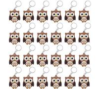 CiciBear Confezione da 24 portachiavi a forma di gufo, decorazione per feste a tema foresta, feste a tema gufo, safari nella giungla, baby shower, feste scolastiche, compleanni dei bambini