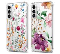 Ciciber Ttusy Confezione da 2 custodie per Samsung Galaxy S26 Plus, custodia trasparente con design, grazioso motivo floreale morbido TPU trasparente, cover per telefono da donna, antiurto