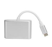 ciciglow Adattatore da USB C a HDMI VGA, Convertitore Splitter da USB Tipo C a VGA HDMI Plug And Play Compatibile con Telefoni Cellulari e Laptop a Proiettori TV