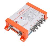 ciciglow Amplificatore di distribuzione TV a 4 porte, splitter per amplificatore TV con loop IRS a cascata, uscita a 4 televisori o scatola televisiva via cavo, alto guadagno 35 dB, supporto filtro 5G