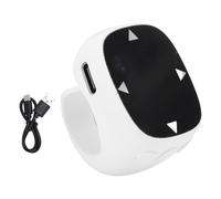 ciciglow Anello di Scorrimento, Anello di Controllo Remoto Wireless con Pannello Touch per Fotocamera Tablet Telefono, 5.3, Portata 10 M, Orario di Lavoro 48 Ore, Ricarica di Tipo C (WHITE)