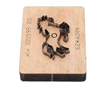 ciciglow Celi di Francobolli in Pelle Matrice Efficiente a Cavallo per Portafoglio e Cintura, Acciaio in Metallo Chiaro e Materiale di Betulla a Forma di Artigianato per la Gomma del Camion, Adatto