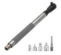 ciciglow Chiave di Estensione Offset, Chiave Regolabile a Impatto Versatile Estensione a Cricchetto 16,93 Pollici con 1/2 Pollice di Guida a Trazione Fissa 4 Adattatori per Piccoli Spazi