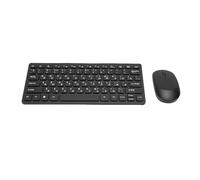 ciciglow Combinazione Mouse e Tastiera Russa, Set Tastiera Mouse Wireless Sottile da 78 Tasti da 2,4 GHz, Tastierino Antispruzzo con Puntatore a Silenzioso per PC Portatile