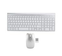 ciciglow Combinazione Mouse e Tastiera Wireless 2.4G, Mouse con Tastiera Wireless Portatile Muto per la Riduzione del Rumore per Laptop e Desktop DPI Regolabile