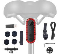 ciciglow Combo Luce Posteriore per Bici, Telecamera per Bici con Fanale Posteriore Supporta la Registrazione in Loop Rilevamento Video in Tempo Reale 1080P del Veicolo per Mountain