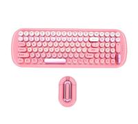 ciciglow Combo Tastiera e Mouse Wireless, Copritasti Rotondi per Macchina