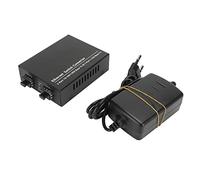 ciciglow Convertitore Multimediale in Fibra da Gigabit SFP a RJ45, Gigabit 2 Porte Ottiche 2 Porte Elettriche Porta RJ45 Fino a 120 Km Ricetrasmettitore di Rete per Computer con Indicatori