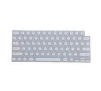 ciciglow Coperchio da Tastiera, Protezione a Silicone Morbida per OS X Pro 14 16 AIR 13 15 2021 a 2024, con Design a Chiave Cilindrica a Forma di Torre per un Comfort di Digitazione di (WHITE)