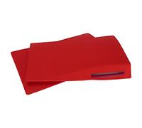 Ciciglow Copertura in silicone per PS5, custodia protettiva impermeabile in pelle a prova di polvere e graffi per PS5 Disk Edition (rosso)