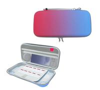 ciciglow Custodia per Il Trasporto per 2, Viaggio Portatile Tutto Un Sacco di Stoccaggio Protettivo con Tasche a 10 Carte da Gioco, Scompartimento a Mesh Interno (Blu Rosso)