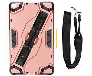 ciciglow Custodia per Tablet da 8 Pollici per per Galaxy Tab A 2019 SMT290, Custodia Protettiva per Tablet Ultra Sottile e Resistente con Tracolla Regolabile Staccabile e Cinturino (Oro