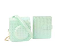 ciciglow Custodia Protettiva per Mini Fotocamera da 12, Copertura Superiore Rimovibile in Pelle PU con Tracolla Regolabile, Borsa da Trasporto per Album Fotografico con 64 Tasche per