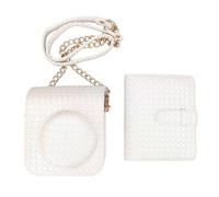 ciciglow Custodia Protettiva per Mini Fotocamera da 12, Copertura Superiore Rimovibile in Pelle PU con Tracolla Regolabile, Borsa da Trasporto per Album Fotografico con 64 Tasche per