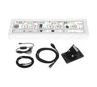 ciciglow Display a Temperatura del PC, Pannello Sensore PC da 8,8 Pollici Monitor IPS per USB CPU GPU HDD Impostazioni del Tema del Monitor a Temperatura dei Dati (WHITE)