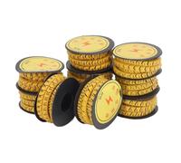 ciciglow Filo a Prova di Olio in PVC Durevole -Kit Tubo Marcato, Non Svuoto 0 a 9 Numeri Tubo per Industrie Elettriche e di Cablaggio di Rete, 10 Percento (4m²)