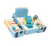 ciciglow Giocattolo per Autobus con Significato Didattico, Giocattolo di Guida per Volante di Simulazione, Scuolabus Trasformante Multifunzionale in per Volante per Bambini