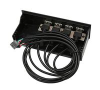 ciciglow Hub del Pannello Frontale USB 2.0 da 5,25 Pollici, 4 Porte Scheda di Espansione del Computer del Pannello dell'unità Ottica a 19 Pin per 11 10 8.1 8 7, per Vista, per XP