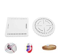 ciciglow Kumihimo Disc Plate Set, 2 pezzi di dischi intrecciati quadrati rotondi per braccialetti, collane, anelli per telefoni cellulari e corde a mano Macrame