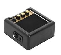 ciciglow Mini Amplificatore per Chitarra PG-3 Forte e Durevole per Studi Acustici Potenza 3 W Design Oro Nero 12,5 X 6 X 12,5 Cm