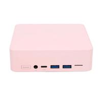 ciciglow Mini PC, Piccolo PC WiFi Dual Band 2.4G 5G, Mini Computer Desktop Multimediale HD DDR4 Bluetooth 4.2, Piccolo Computer Desktop Gigabit di Tipo C per la Casa (16G e 1TB Rosa)