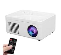 ciciglow Mini Proiettore Portatile HD, Supporto Video per Proiezione a Parete 1080P USB AV H3, Proiettore Domestico Portatile 100-240 V per Film in Casa All'aperto (WHITE)