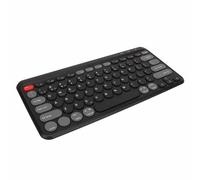 ciciglow Mini Tastiera con Tasti Rotondi, Tastiera Sottile Portatile Wireless2.4G Dual Mode con Connessione Wireless Stabile per, iOS (Black)