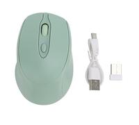 ciciglow Mouse per PC Wireless con Ricevitore USB, Mouse per Laptop, Mouse Wireless Bluetooth 5.0 2.4G Ricaricabile 800 1200 1600 DPI Portatile Ergonomico Silenzioso (GREEN)