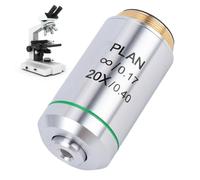 ciciglow Obiettivo Plan 20X, Obiettivo per Microscopio Biologico con Filettatura RMS da 20,2 Mm con Vetro Ottico e Rivestimento Multiplo, per la Formazione Alla Ricerca in Citologia e