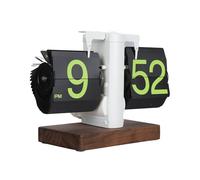 ciciglow Orologio a Fogli Mobili Digitale, Orologio a Fogli Mobili Digitale su un Lato da 12 Ore Orologio a Fogli Mobili Meccanico retrò Automatico per Ufficio Studio (Pagina verde con