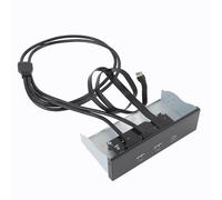 ciciglow Pannello frontale con hub USB-C, doppia porta USB-A e USB-C, velocità di trasferimento dati elevate, pannello di espansione per unità ottica per computer PC.