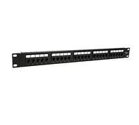 ciciglow Pannello patch CAT3 a 25 porte, anti interferenza, pin RJ11 placcato oro, accoppiatore passante con vernice metallizzata per armadio rack da 48 cm, progettato per cablaggio CAT3