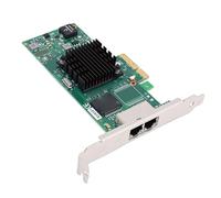ciciglow Scheda di Rete Gigabit a 2 Porte, Scheda di Rete da 1 Gb con Doppie Porte RJ45, Ethernet Express 2.0 X4, Adattatore Ethernet per Chip I350-T2