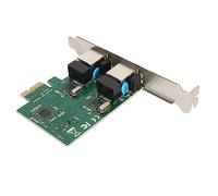 ciciglow Scheda di Rete PCIe a Doppia Porta 10/100/1000Mbps Gigabit NIC RTL8111H Chipset Sveglia Remota per Uso Domestico e in Ufficio