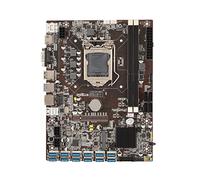 ciciglow Scheda Madre Mineraria 2xDDR3, Scheda Madre per Giochi CPU LGA 1155 Supporta Scheda Madre per Computer a Doppia Uscita VGA e HDMI, con 12 Interfacce USB 3.0