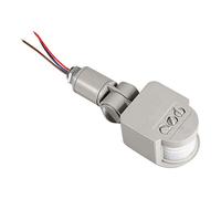 ciciglow Sensore di movimento rileva, sensore di movimento esterno a LED a 180 gradi, interruttore a rivelatore esterno a LED grigio per luce da giardino