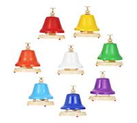 ciciglow Set di Campanelli Colorati da 8 Note Strumento Musicale Educativo per Bambini Ferro da Stiro e Materiale Plastico