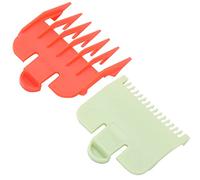 ciciglow Set di Pettini Guida per Tagliacapelli per un Controllo Preciso della Lunghezza dei Capelli e una Toelettatura per Principianti 2 Pezzi (rosso e verde)