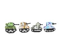 ciciglow Set Regalo Modello Serbatoio, Funzione Pull Back in Lega Altamente Simulata da 4 Pezzi per Bambini e Adulti, Regalo Perfetto, 3 X 1,6 X 2,2 Pollici (Carro armato mimetico corazzato)