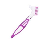 ciciglow Set Spazzolini per Protesi 2 Pezzi, Design Ergonomico per un Uso Confortevole e la Rimozione della Placca, Leggero, Portatile, Viola